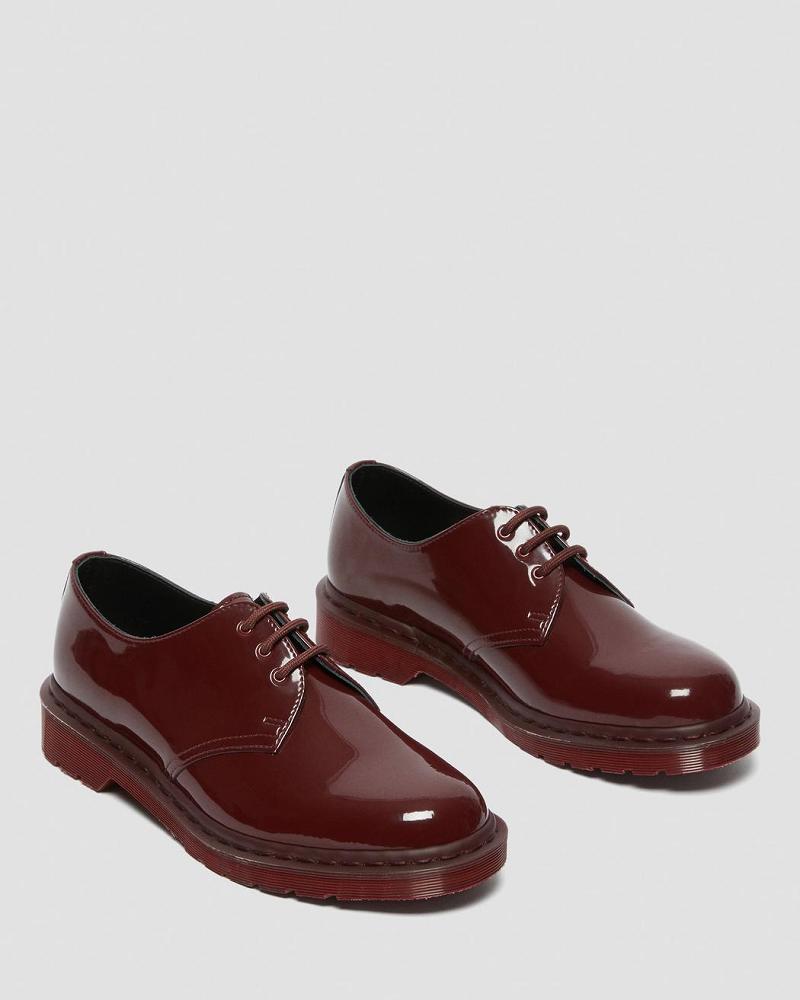 Dr Martens 1461 Made in England Mono Lak Leren Oxford Schoenen Heren Rood | NL 220QMA